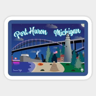 Port Huron Michigan Vector Art Sticker